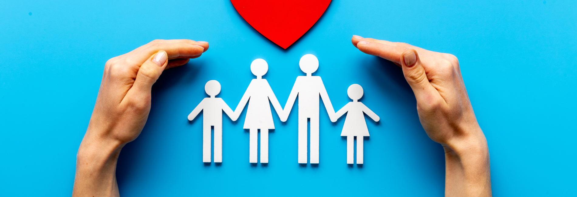 Paper family with hands forming roof over heads Social Services cover