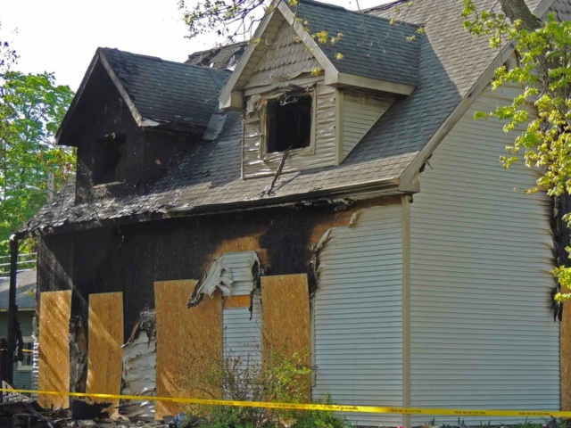 House with Fire Damage