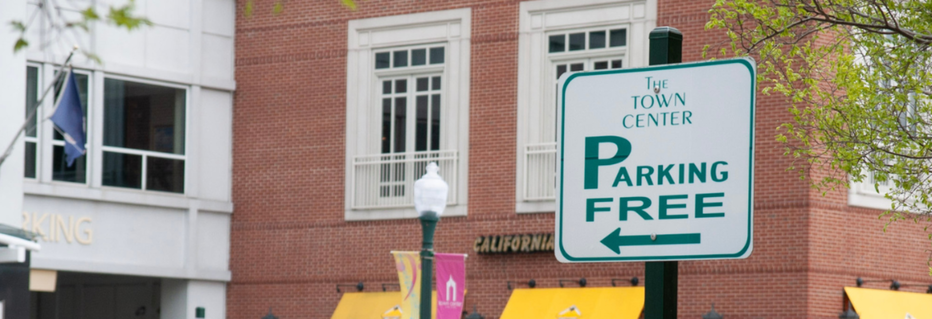 Town Center Parking Sign
