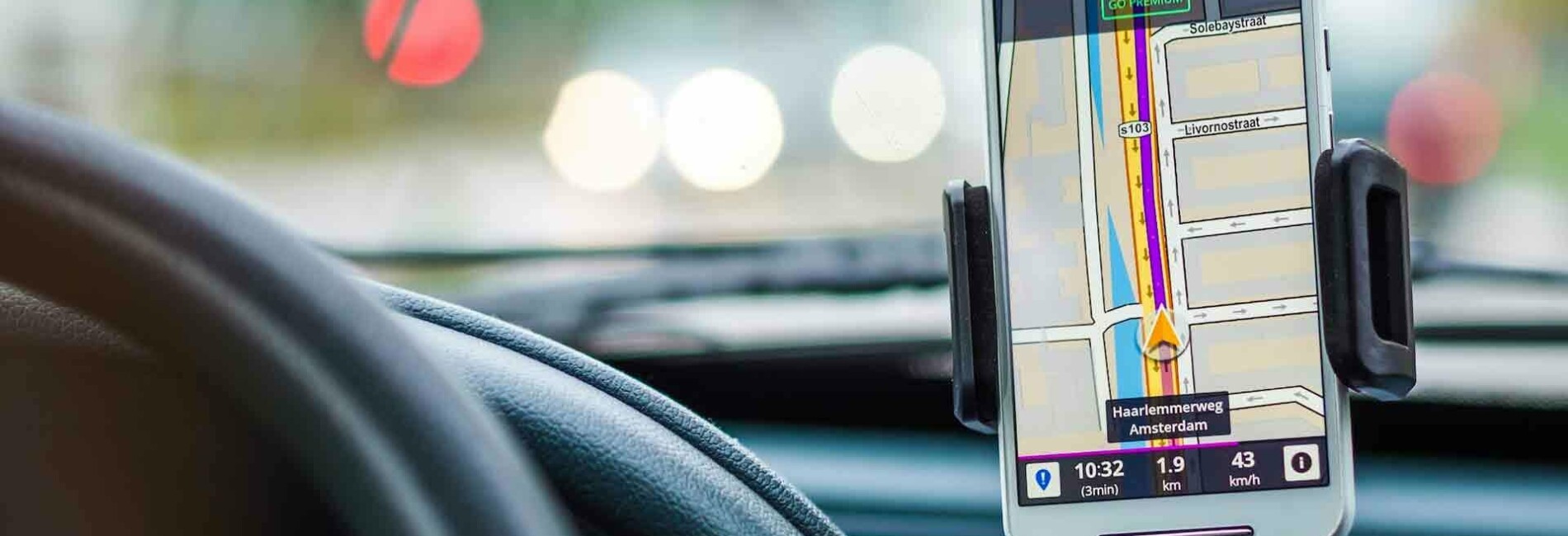 Phone Displaying Directions